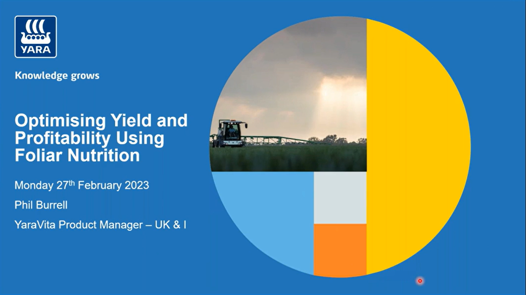 Cover of the webinar How to optimise arable crops with YaraVita foliar fertilisers