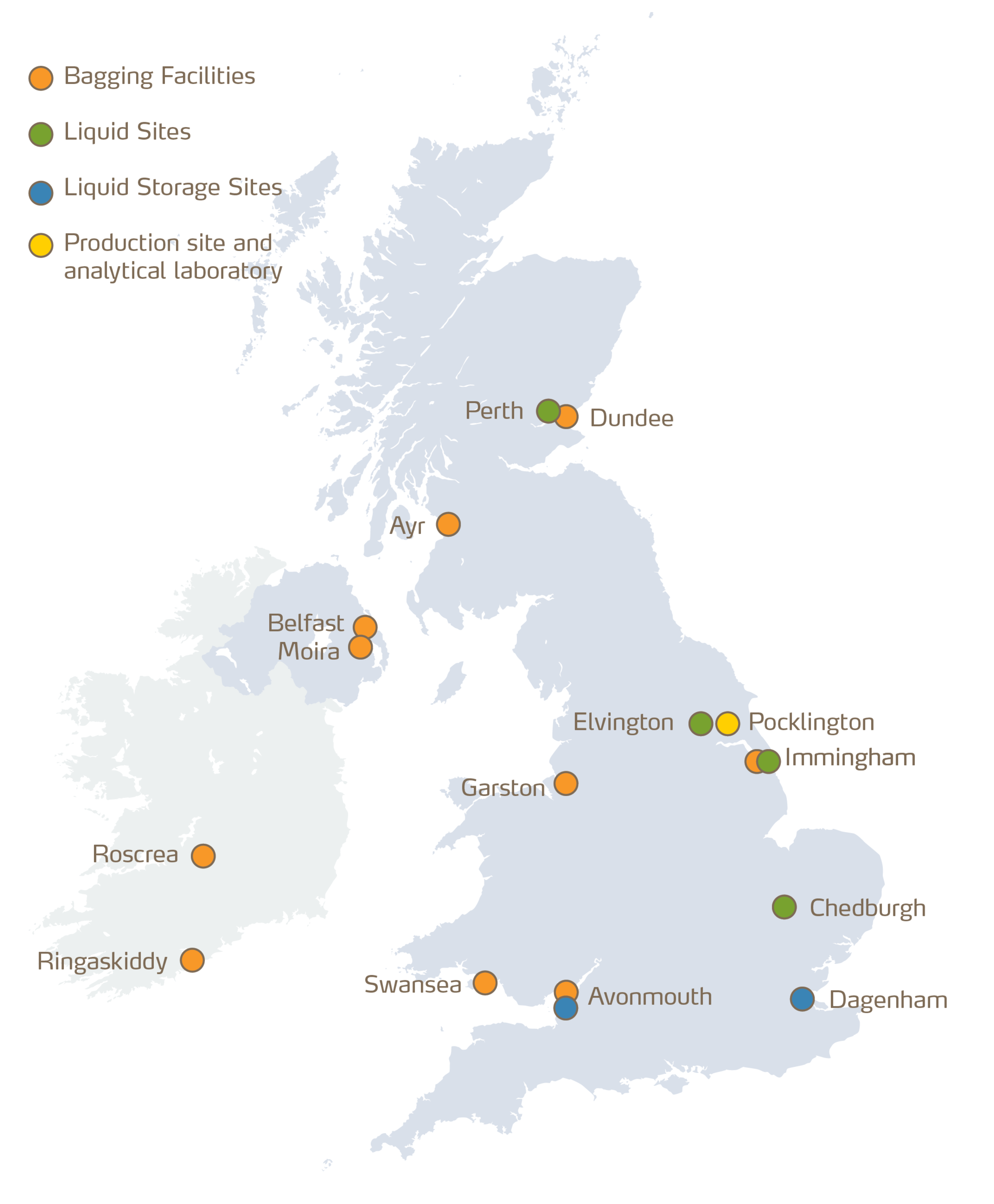 Where Yara operate in the UK
